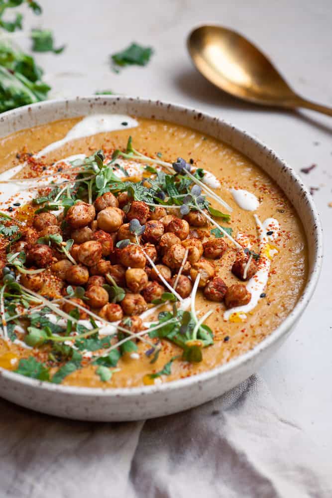 Blender Roasted Potato Soup - Zen & Spice